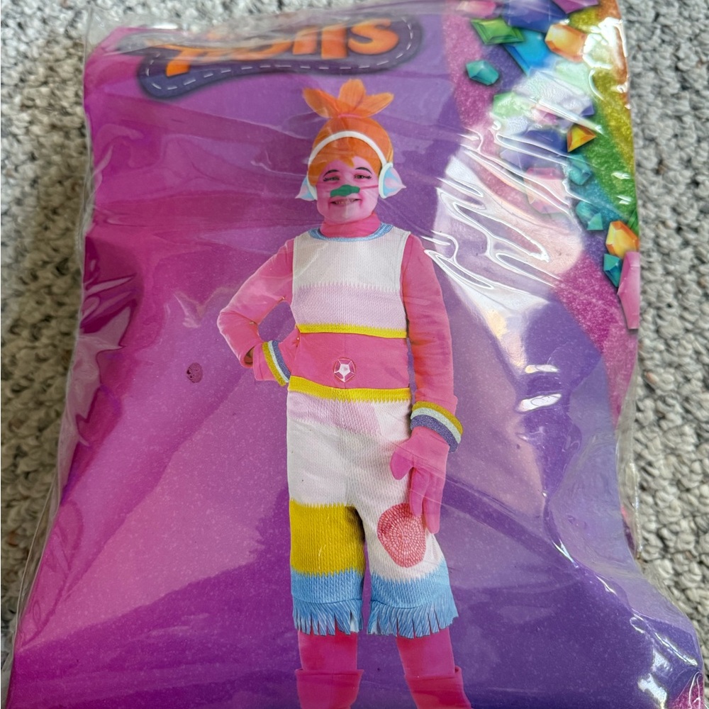 Trolls Kids Costume - Pink, White, and Yellow